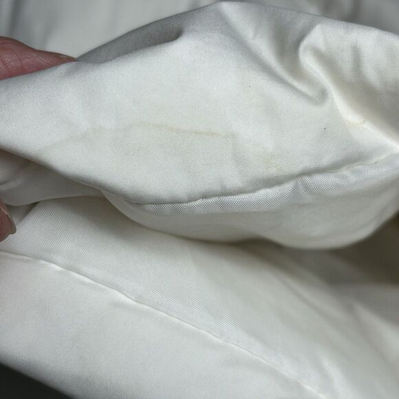 VEEKO Women's Medium 36 Goose Down Puffer Coat Jacket White Collared Pockets - Picture 11 of 16